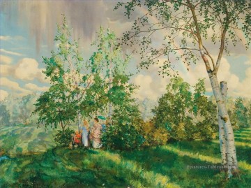  bois - l’arc en ciel Konstantin Somov bois paysage d’arbres